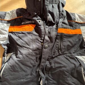 Columbia Black and Gray Jacket with Orange Detail